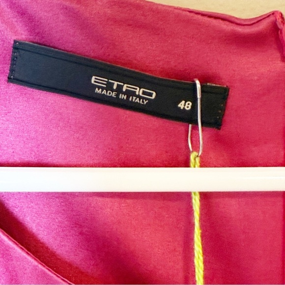 NWT Beautiful pink Etro silk blouse size 14 EU48 - Picture 7 of 11